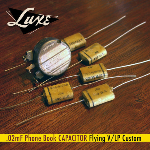 Flying V/LP Custom No Frills Wax & Foil .02mF Phone Book Capacitor