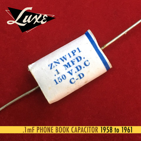 1958-1961 Phone Book: Wax Impregnated Paper & Foil .1mF Capacitor