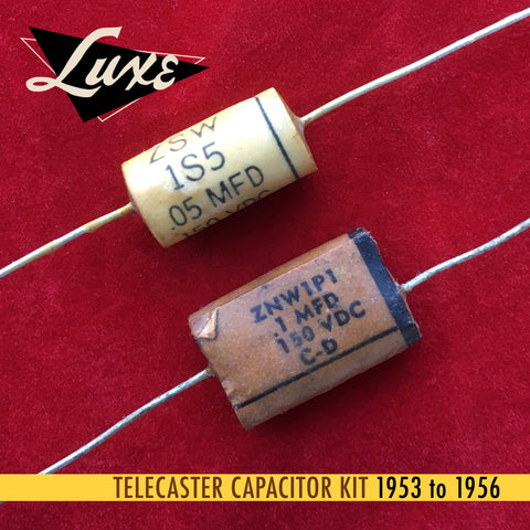 1953-1956 Telecaster: Wax Impregnated Paper & Foil .1mF & .05mF Capacitors
