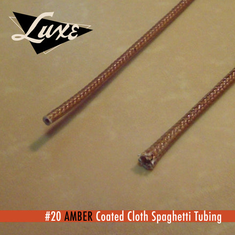Wire/Tubing #20 Cloth Spaghetti Tubing AMBER