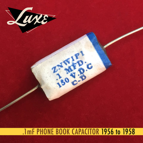 1956-1958 Phone Book: Wax Impregnated Paper & Foil .1mF Capacitor