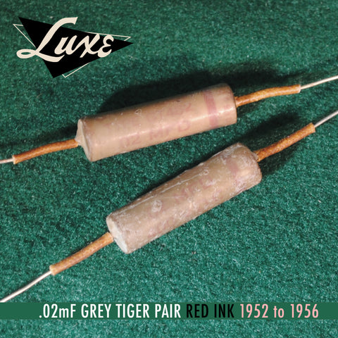 1952-1956 Grey Tiger: Single Wax Impregnated .02mF Capacitor (Red 