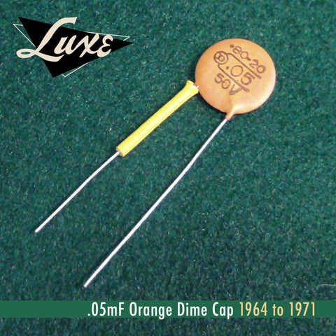 1964-1971 Ceramic Disk .05mF Orange Dime Cap