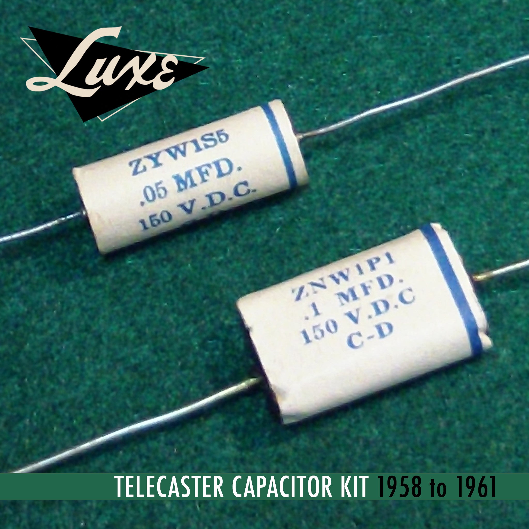ベース LUXE Capacitor JAZZ BASS KIT 1960-1961 1960-1961 Stack Pot Jazz Bass: Pair Wax Impregnated Paper