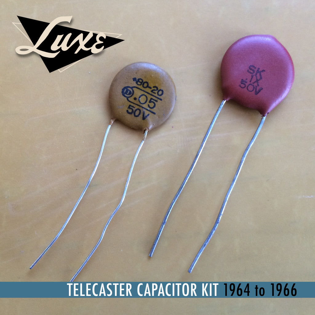 1964-1966 Telecaster Dark Circuit Schematic Kit .05mF Orange Dime Cap & .1mF Red Dime Cap