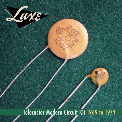 1969-1974 Telecaster Modern Schematic Kit .05mF & .001mF Orange Dime Caps